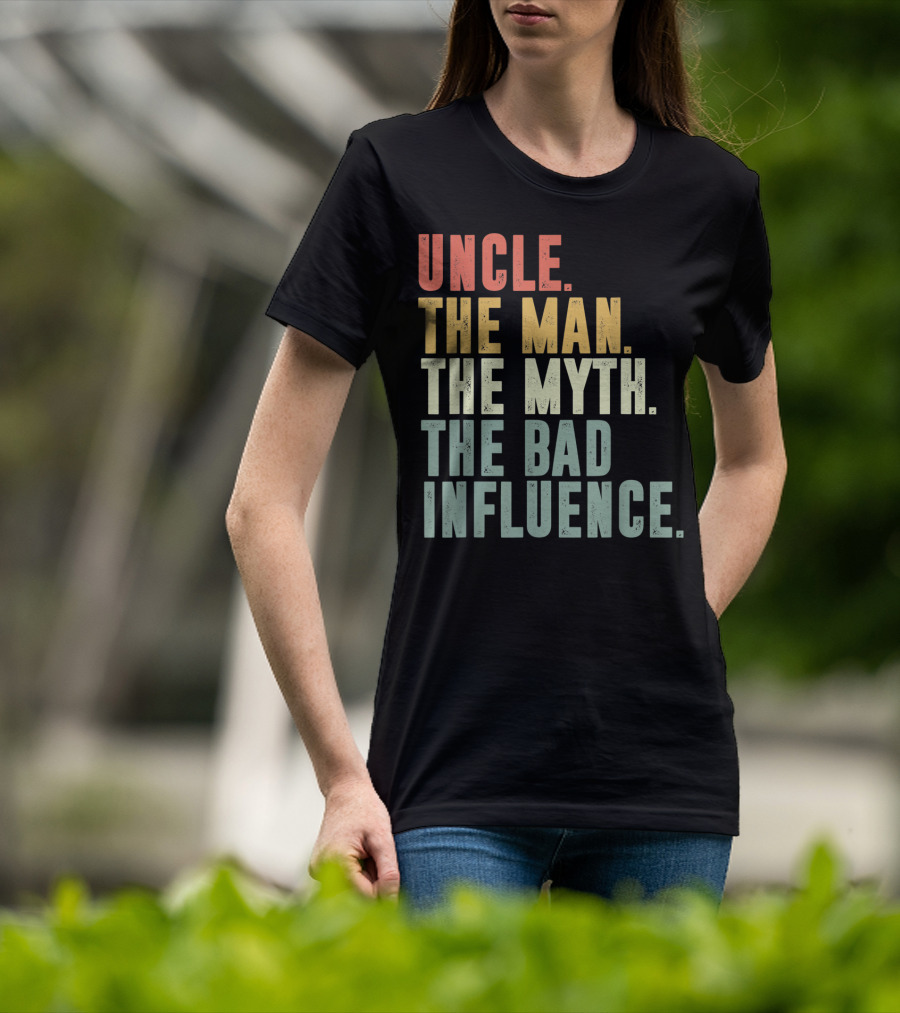 Vintage Uncle The Man The Myth The Bad Influence T-Shirt