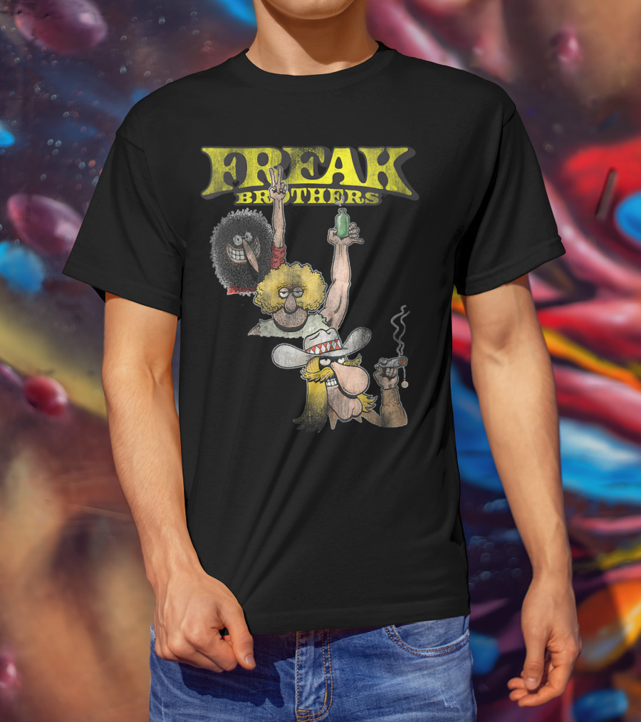Freak Brothers Peace Bottle Cigar Duo T-Shirt