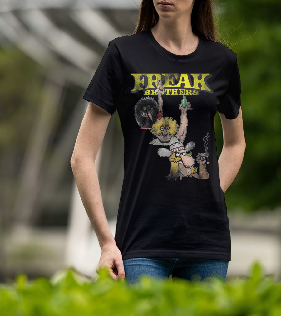 Freak Brothers Peace Bottle Cigar Duo T-Shirt