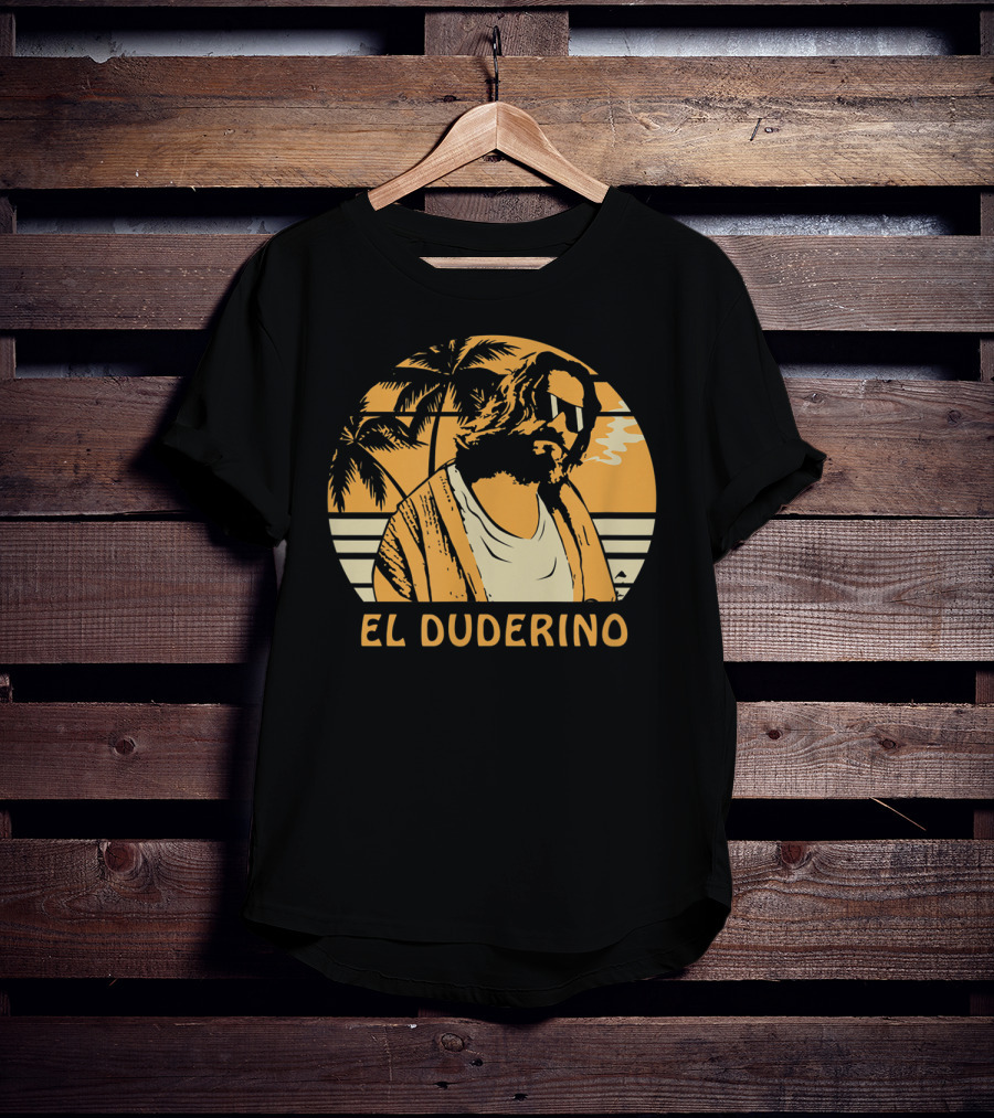 El Duderino Classic Vintage Movie Tropical Sunset Palm Trees T-Shirt