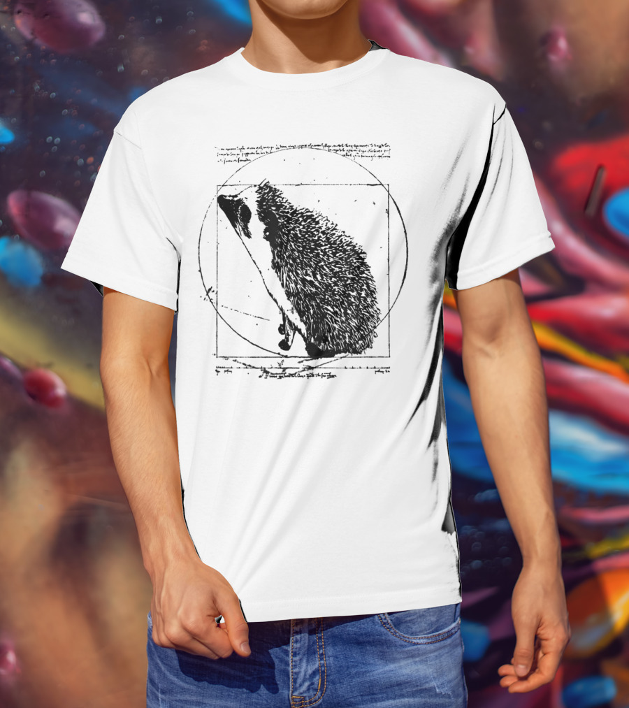 Vitruvian Hedgehog Vintage T-Shirt