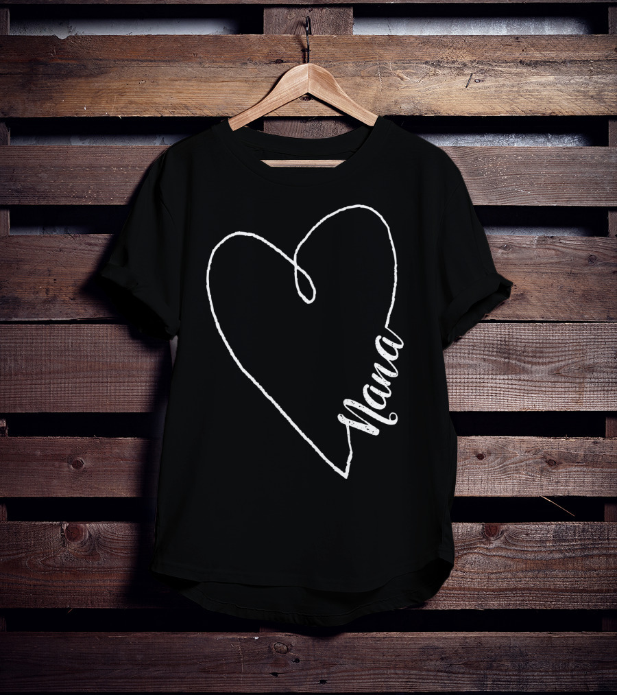 Nana Heart Outline T-Shirt