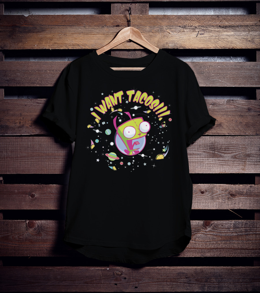 Invader Zim Gir I Want Tacos Cosmic Adventure Nickelodeon T-Shirt
