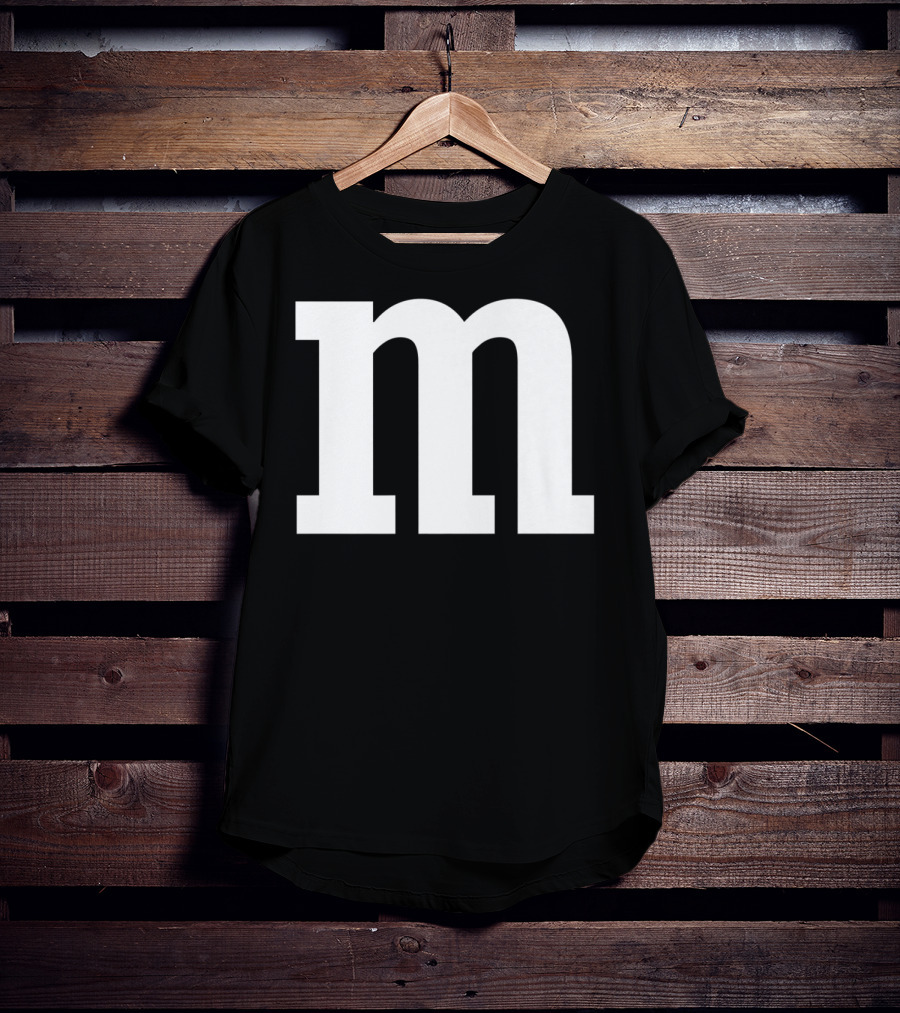Lower Case Alphabet M Bold Typography T-Shirt