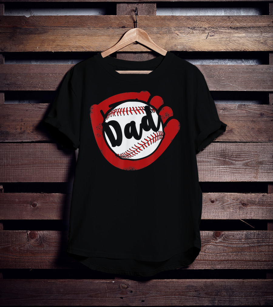Dad Baseball Softball Glove T-Shirt