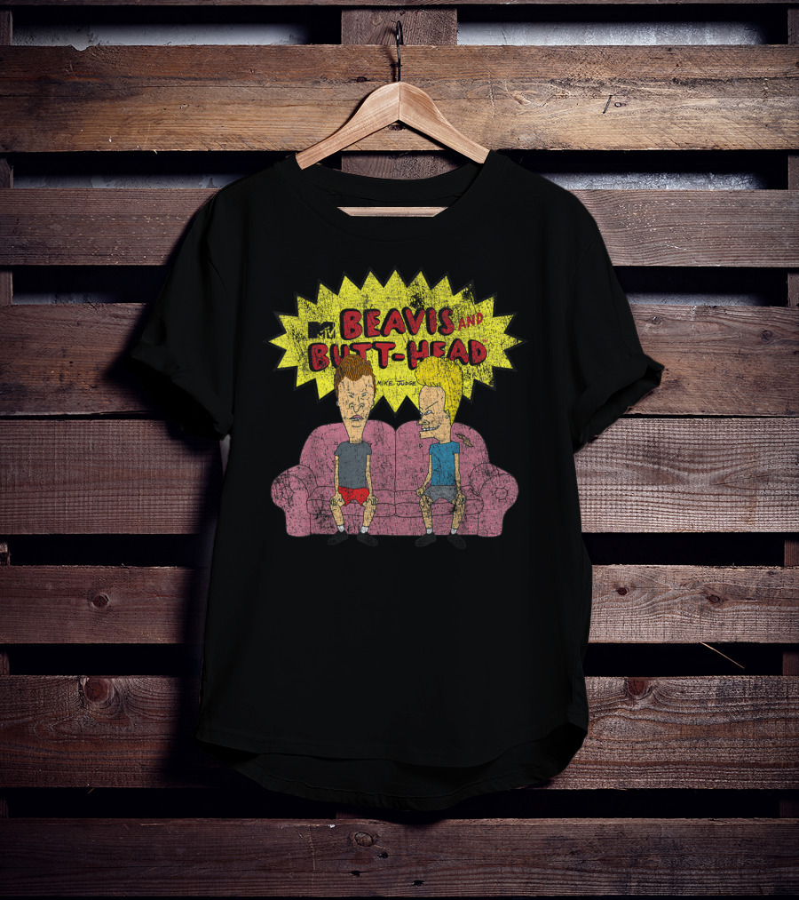 MTV Beavis And Butt-Head Mike Judge Distressed Couch T-Shirt