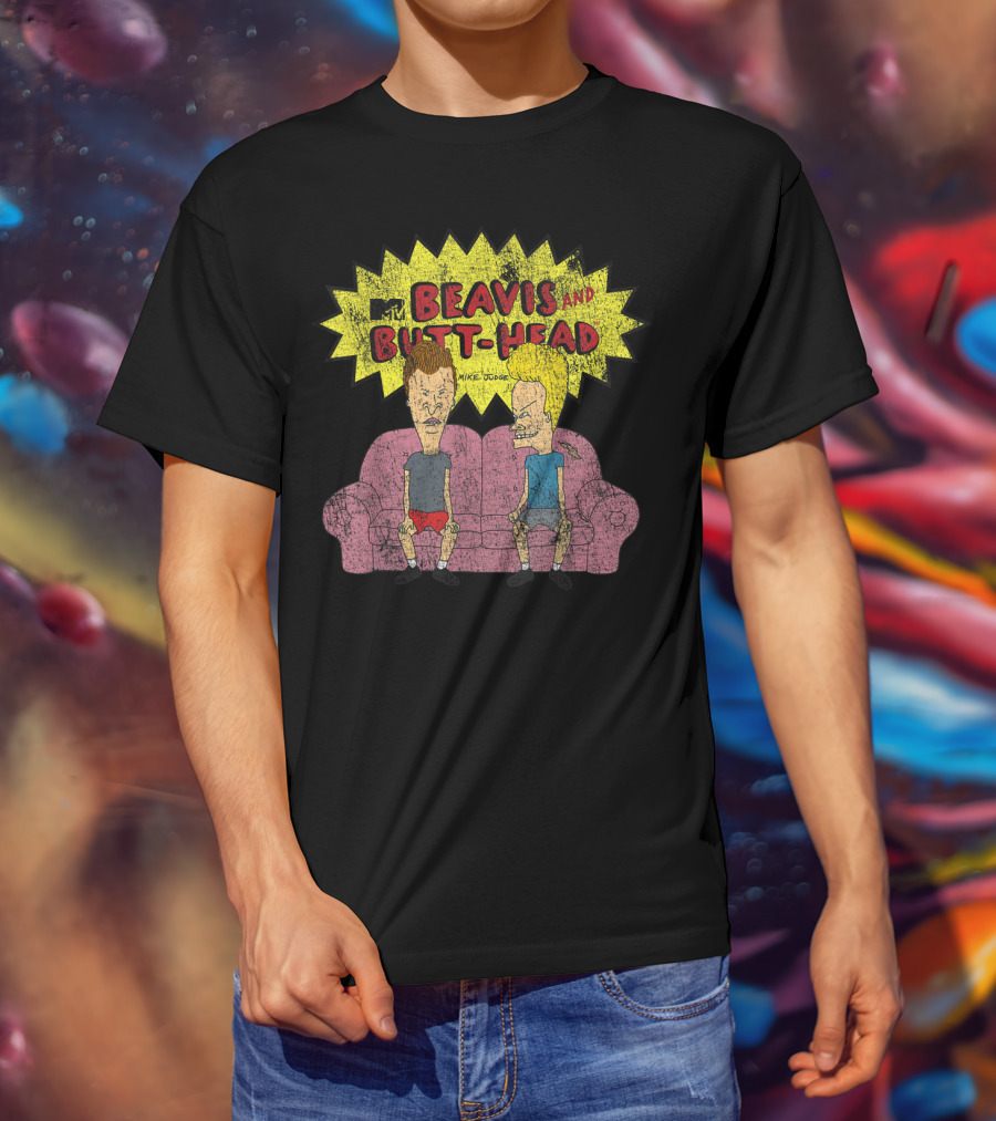 MTV Beavis And Butt-Head Mike Judge Distressed Couch T-Shirt
