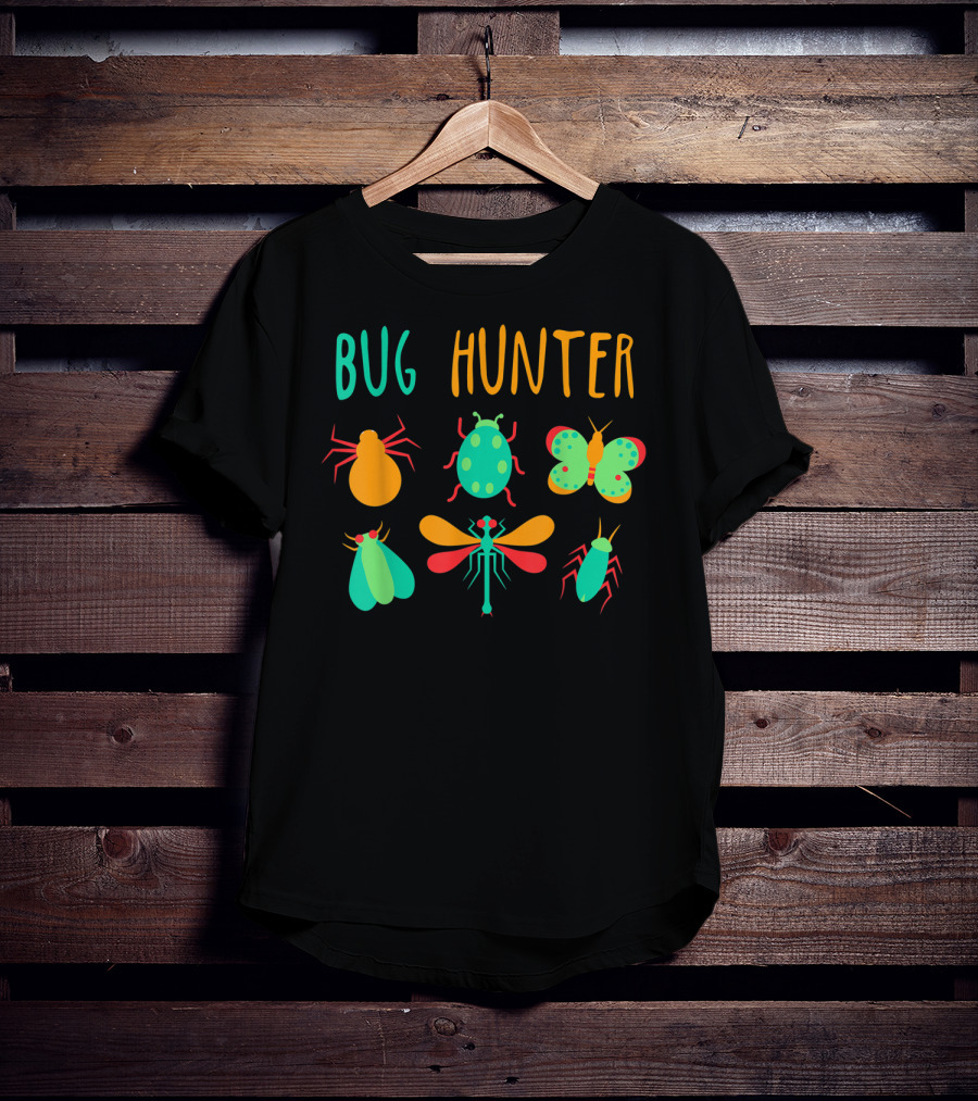 Bug Hunter Insect Lover Bo Colorful Beetle Butterfly Fly Dragonfly Insects T-Shirt