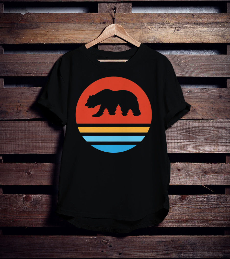 California Bear Sunset Stripes T-Shirt
