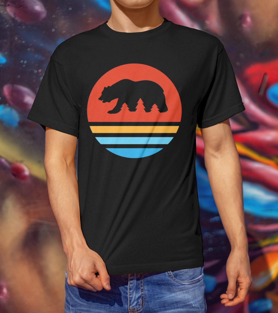 California Bear Sunset Stripes T-Shirt
