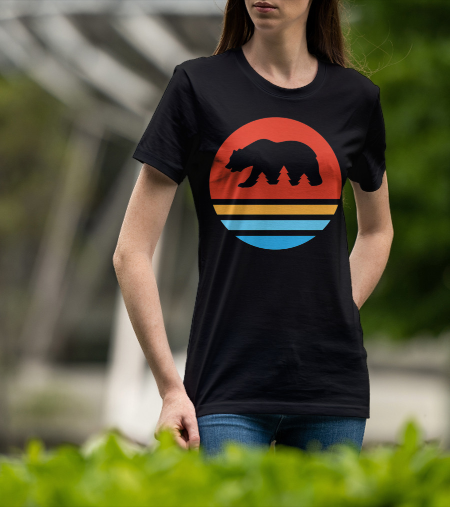 California Bear Sunset Stripes T-Shirt