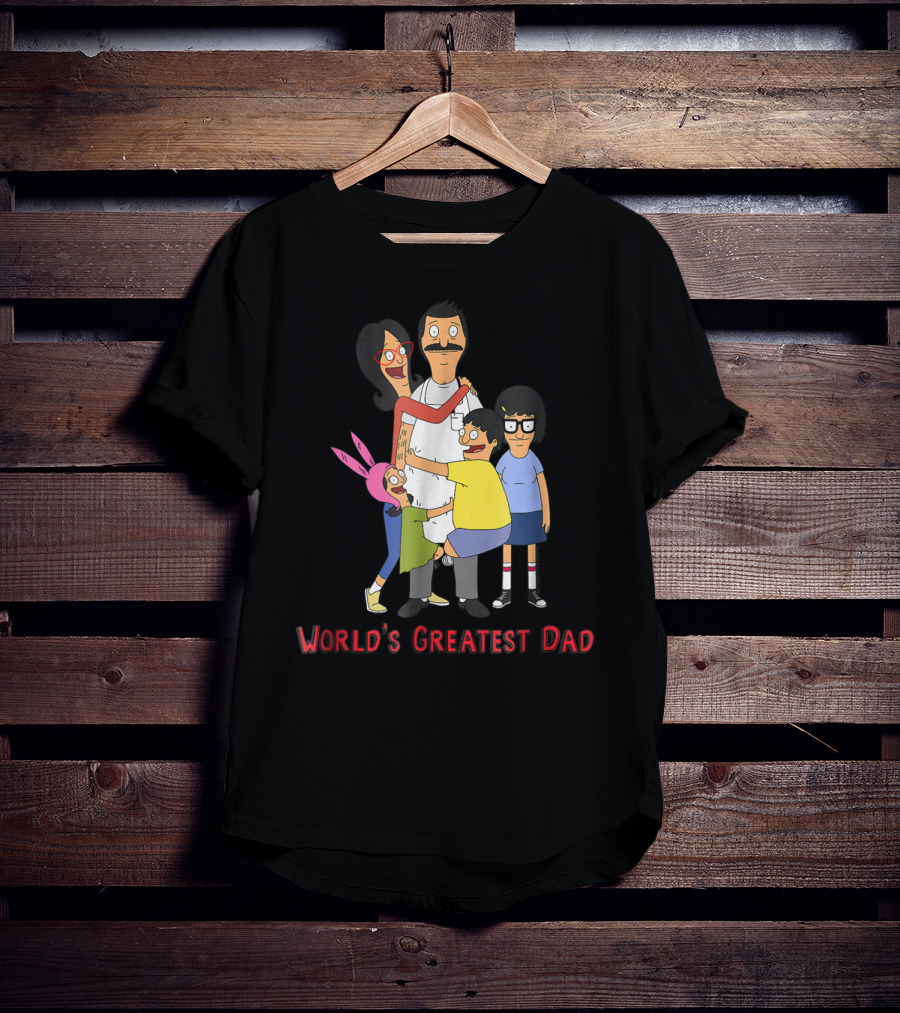 Bob's Burgers World's Greatest Dad Family Hug T-Shirt