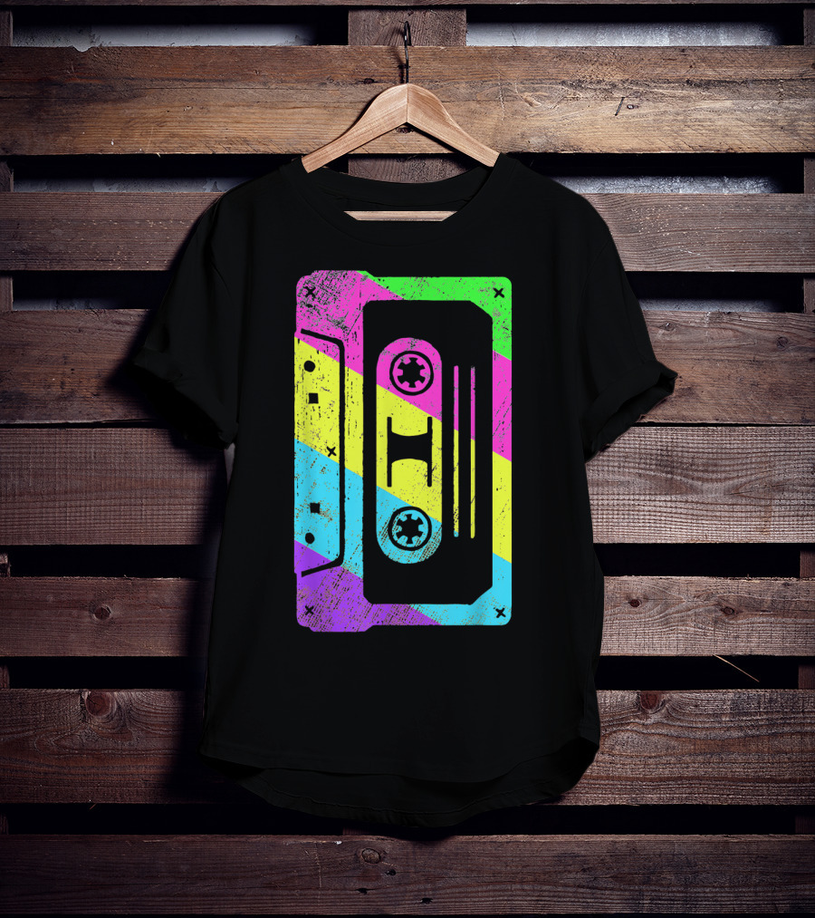 Retro Rainbow Cassette Tape Costume T-Shirt