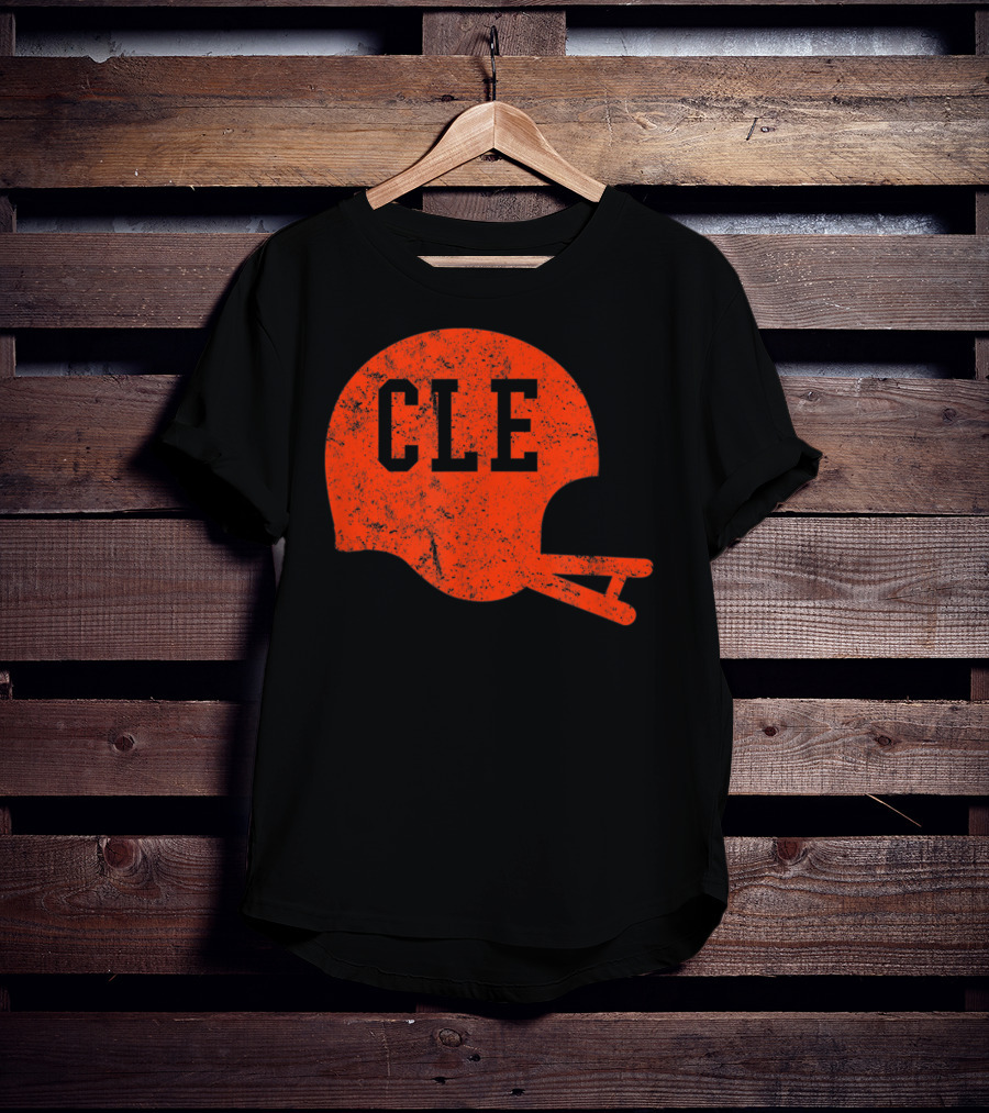 Cleveland Ohio Football CLE Vintage Helmet T-Shirt