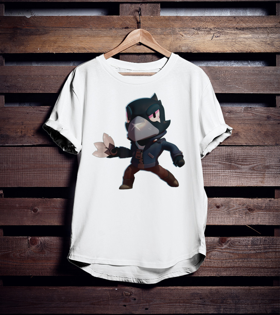 Crow Brawl Stars Kid Gamer Character T-Shirt