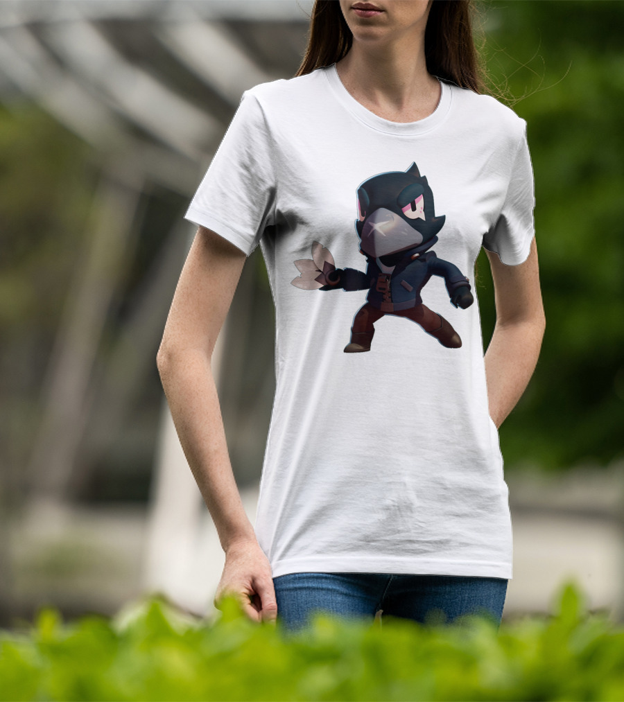 Crow Brawl Stars Kid Gamer Character T-Shirt