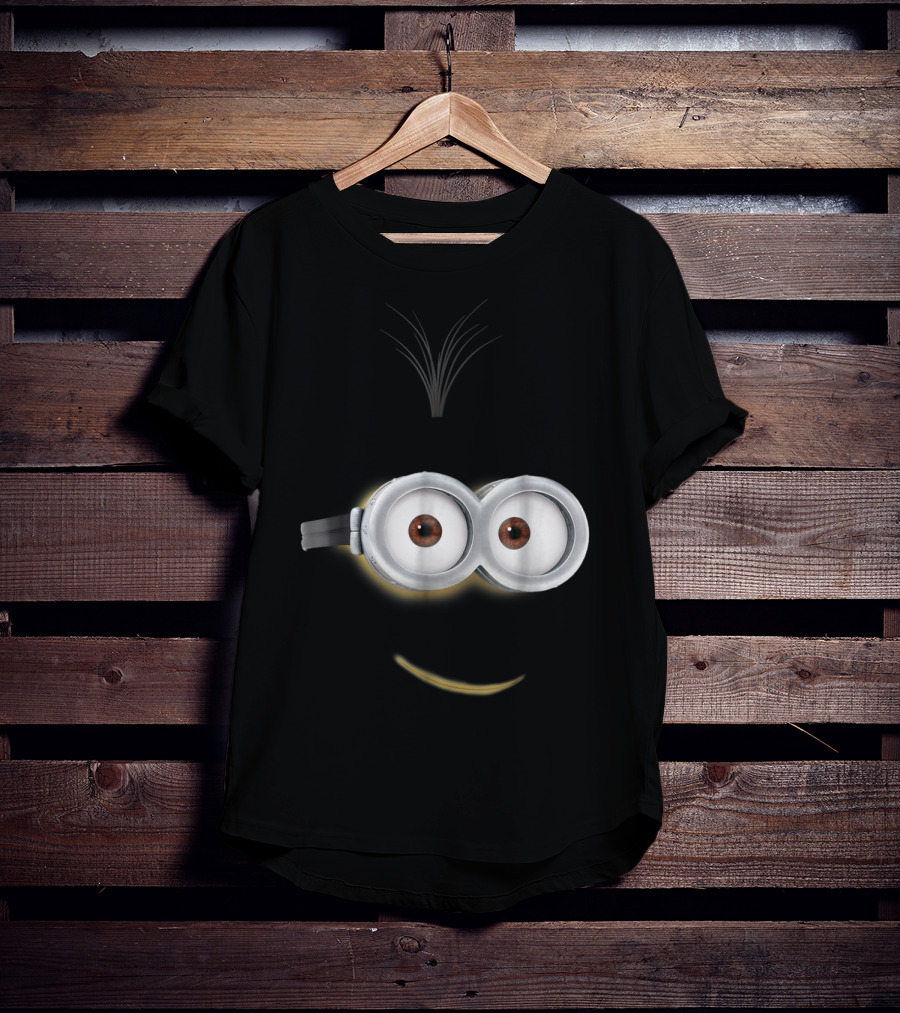 Despicable Me Minions Kevin Face Smile Eyes Goggles Hair T-Shirt