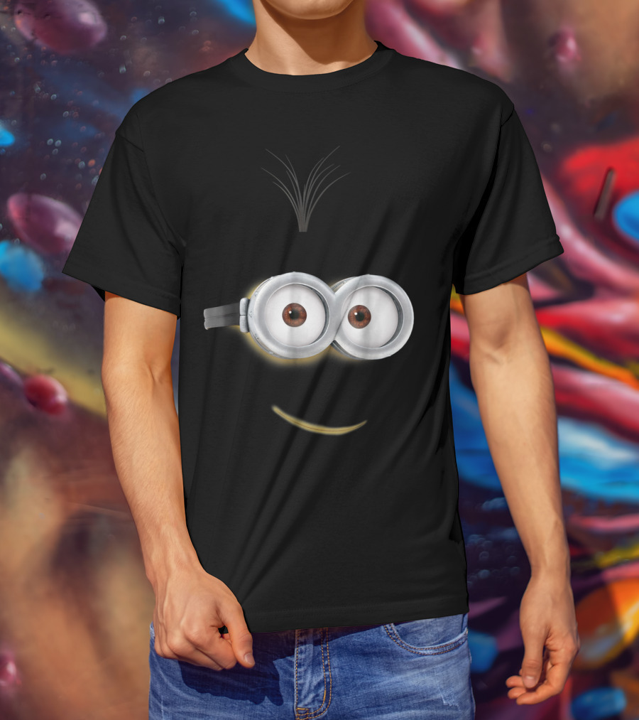Despicable Me Minions Kevin Face Smile Eyes Goggles Hair T-Shirt