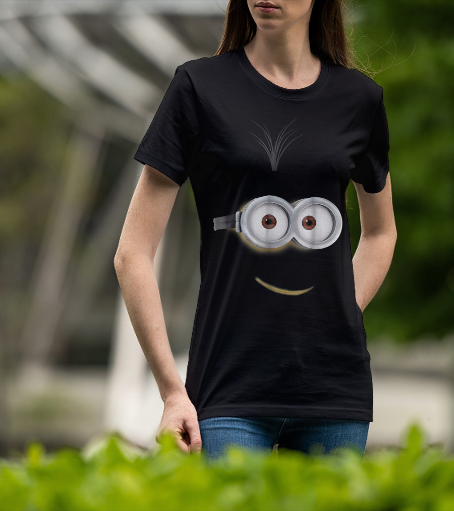 Despicable Me Minions Kevin Face Smile Eyes Goggles Hair T-Shirt