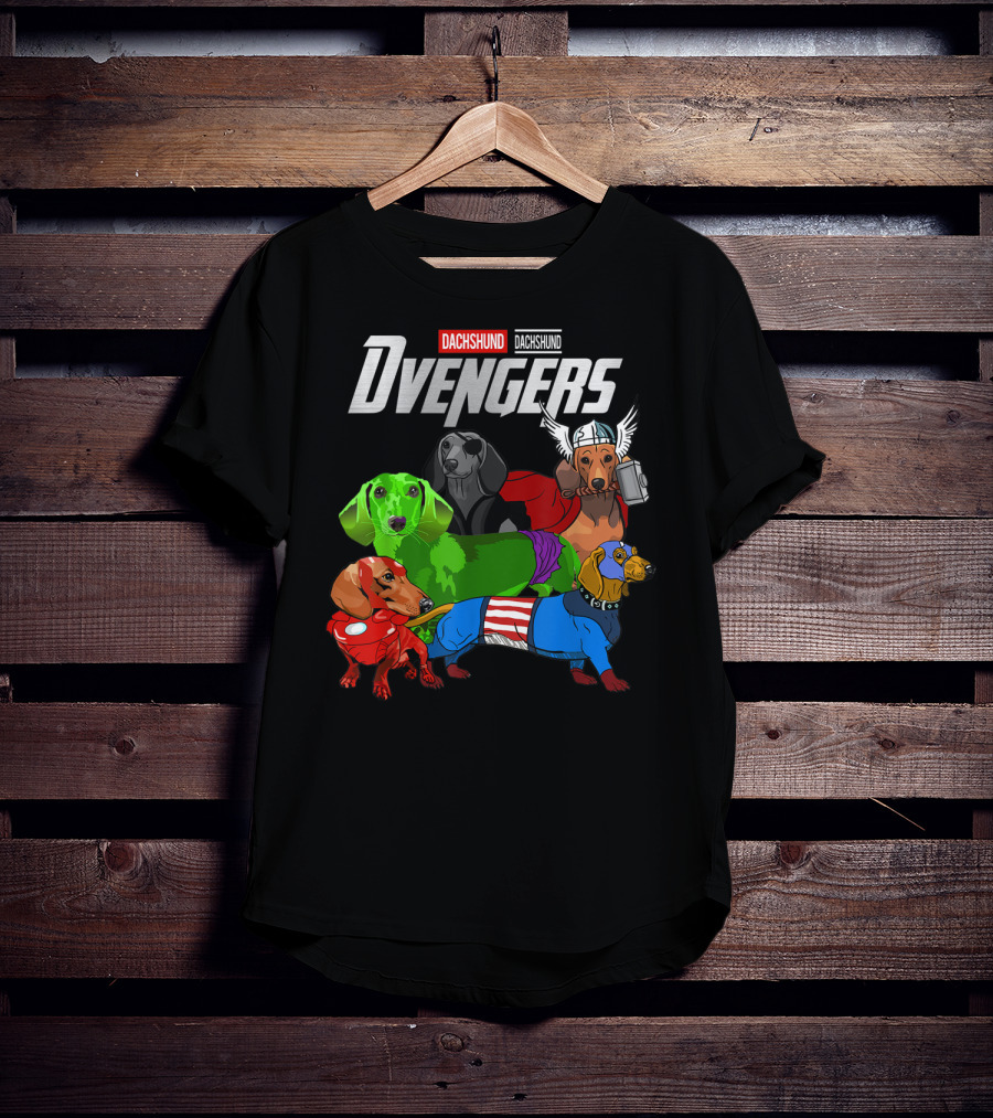 Dvengers Dachshund Funny Dog Superhero T-Shirt