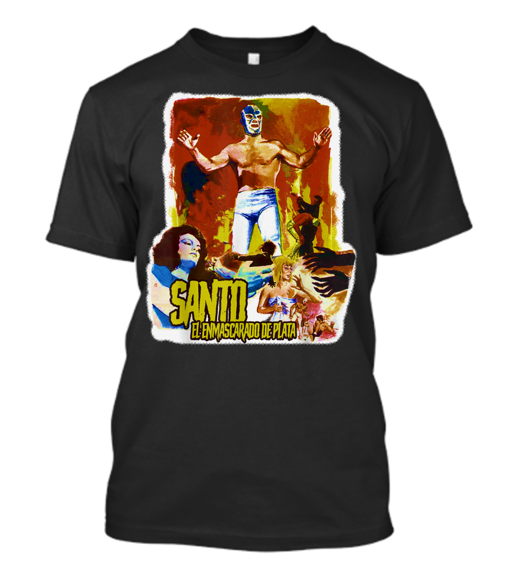 Santo El Enmascarado De Plata Classic Luchador Adventure T-Shirt