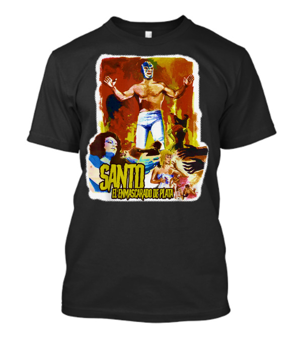 Santo El Enmascarado De Plata Classic Luchador Adventure T-Shirt