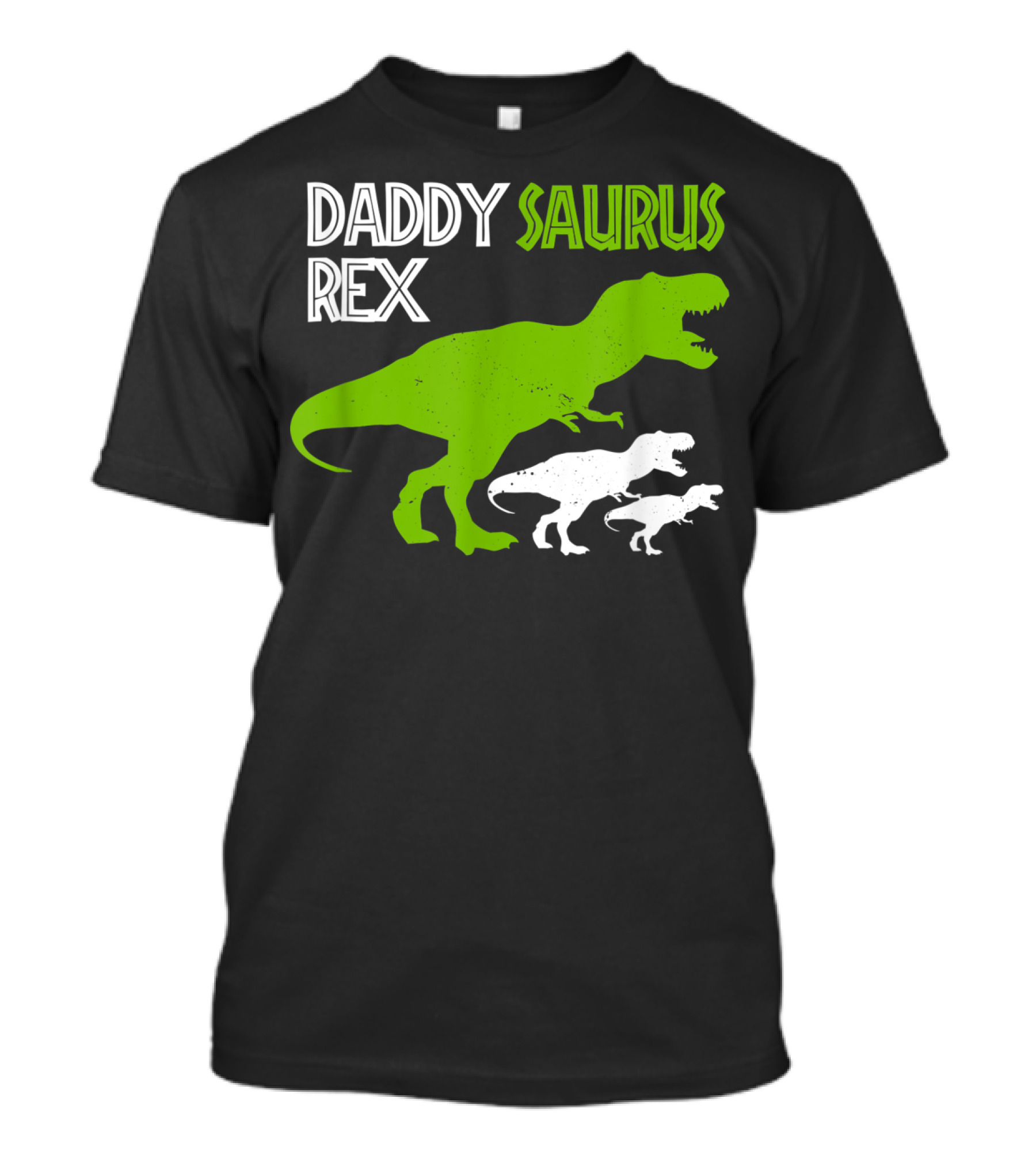 Funny Father's Day Daddysaurus Rex Dinosaur Dad And Kids T-Rex T-Shirt