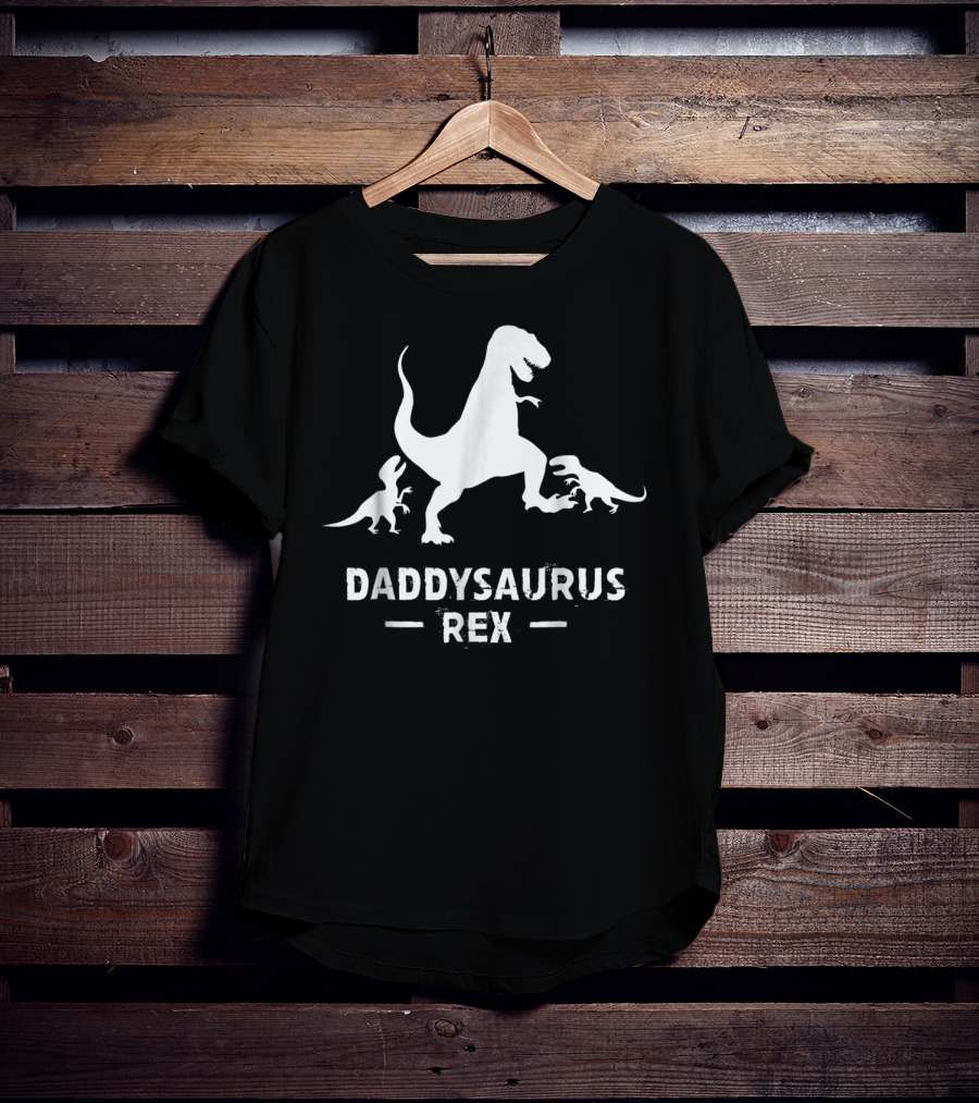 Father's Day Daddysaurus Rex With Dinosaur Family T-Shirt