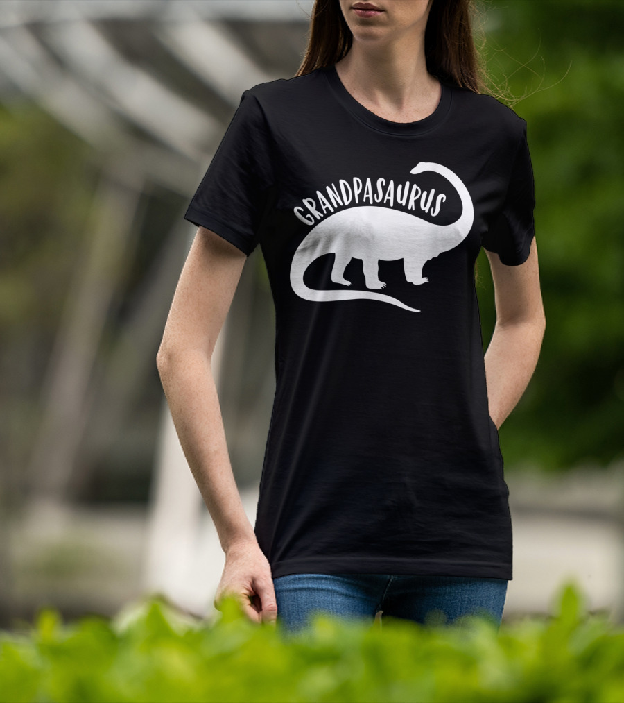 Grandpasaurus Dad Promoted To Dino Grandpa Dinosaur T-Shirt