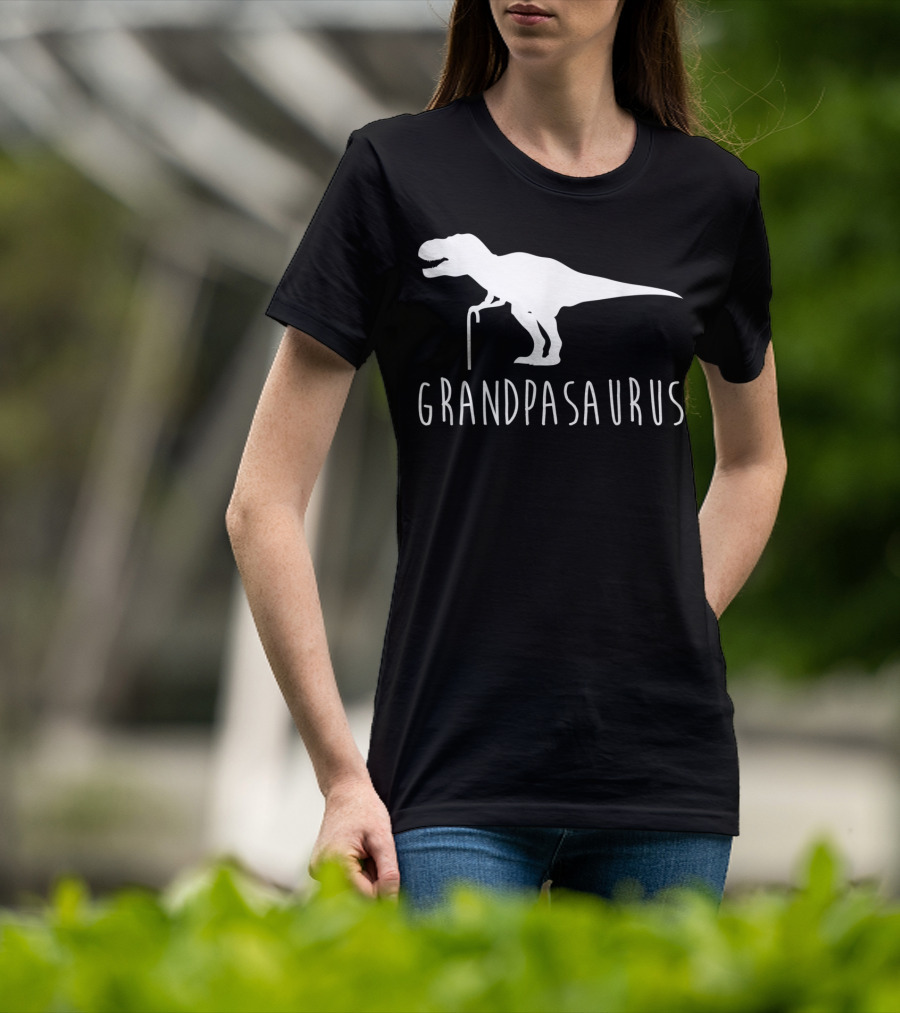Grandpasaurus Lightweight Custom Ed Dinosaur Cane T-Shirt