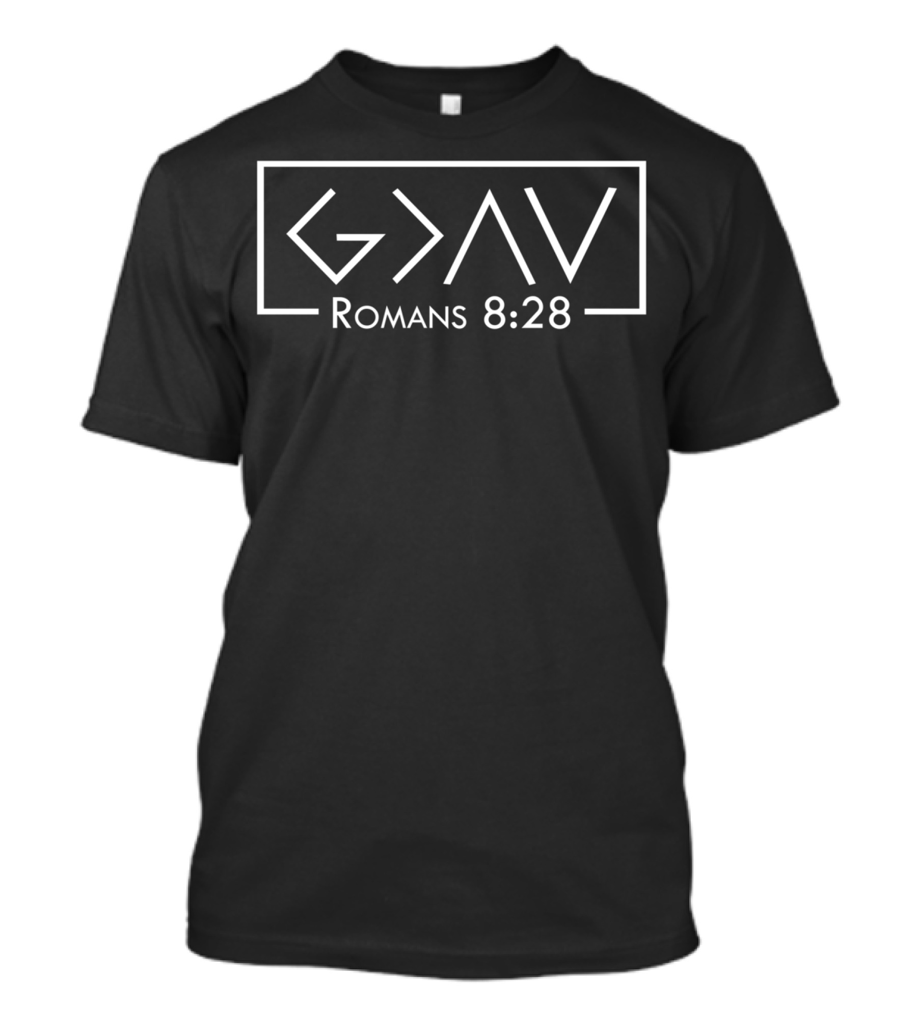 GDAV Romans 8:28 God Is Greater Than The Highs And Lows Christian T-Shirt