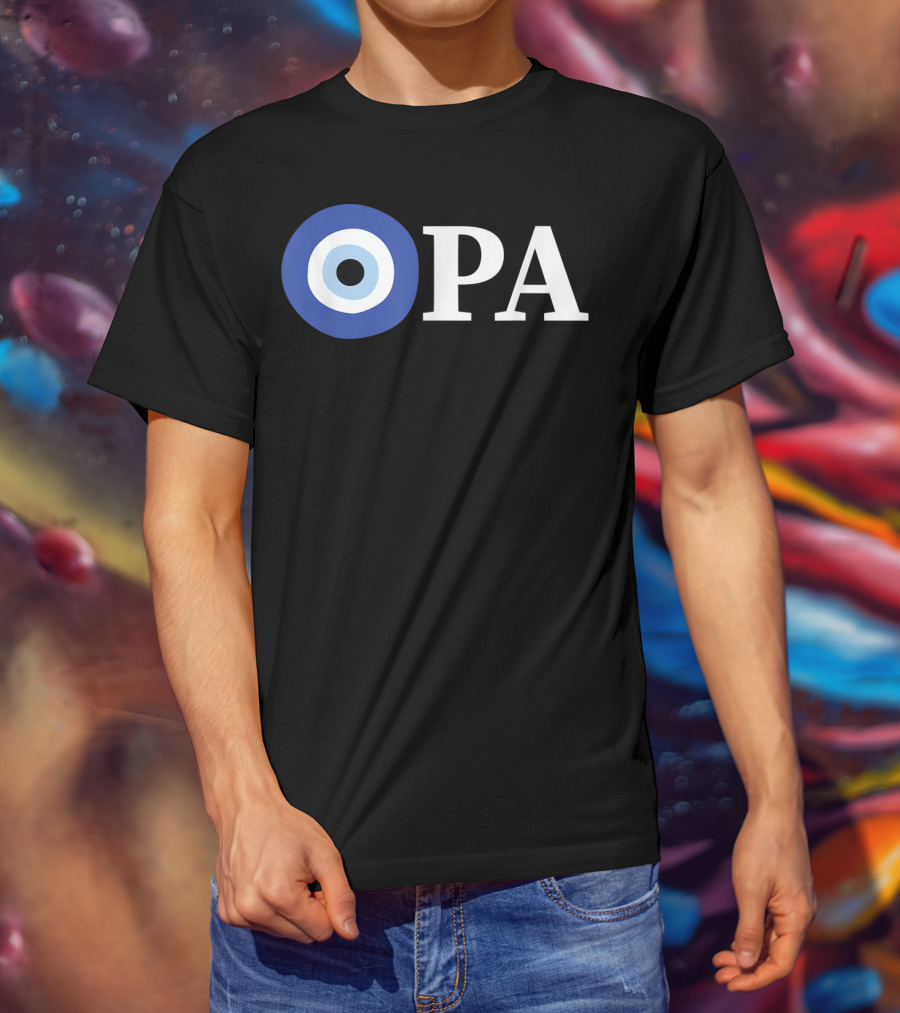 OPA Greek Pride Evil Eye T-Shirt