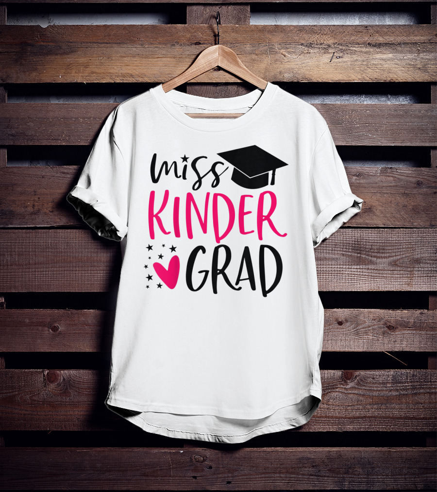 Miss Kinder Grad Kindergarten Graduation Girl T-Shirt