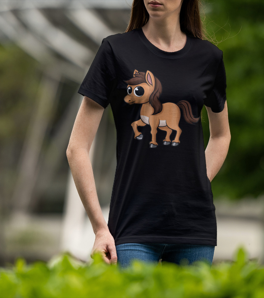 Cute Baby Horse Pony Princess Animal T-Shirt