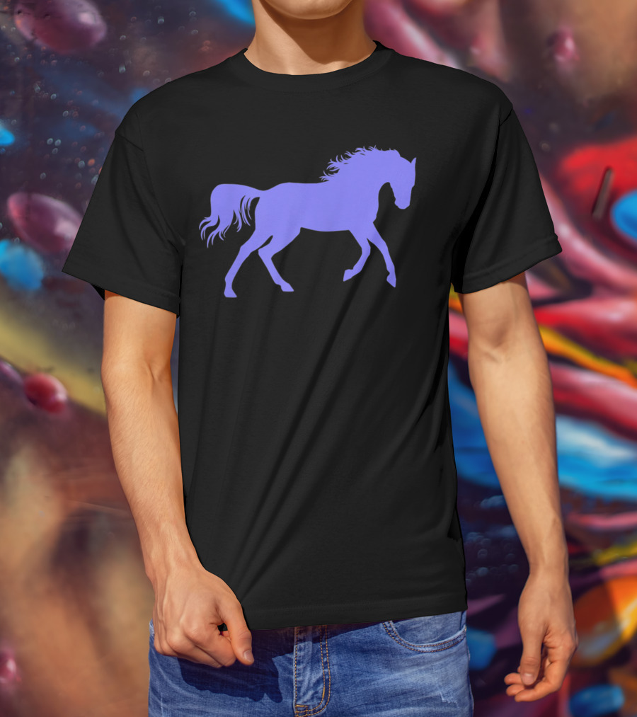 Galloping Horse Silhouette For Pony Loving Girls T-Shirt
