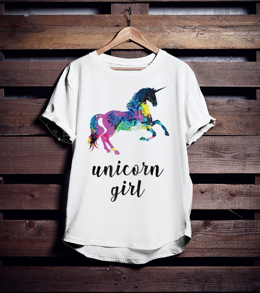 Unicorn Girl Magical Horse Girl Vibrant Colorful T-Shirt