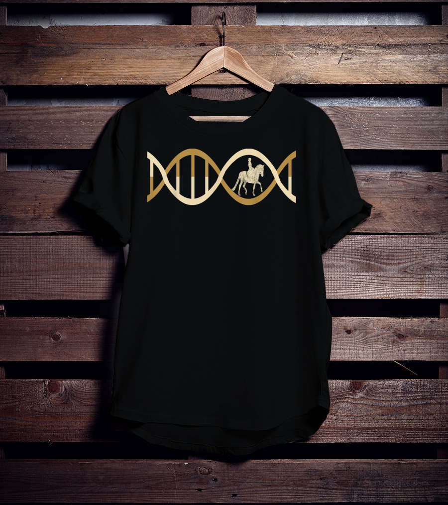 Dressage Horse Riding DNA Horseback Whisperer Equestrian Genetics T-Shirt