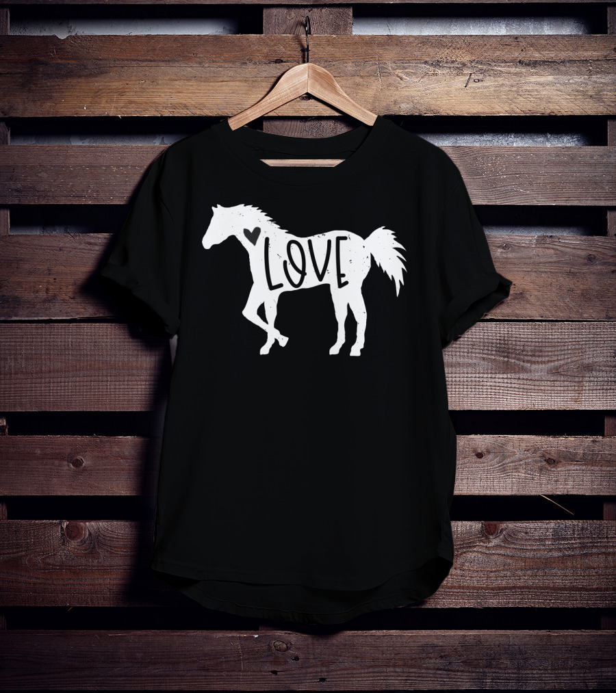 Love Heart Cute Horse Rider T-Shirt