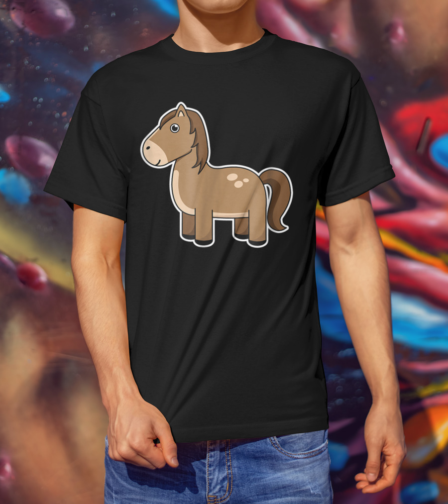 Cute Cartoon Horse Lover T-Shirt