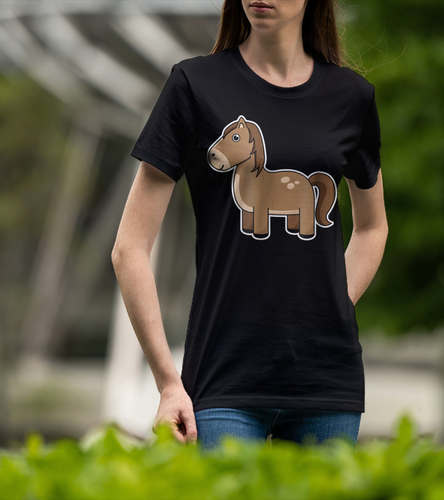 Cute Cartoon Horse Lover T-Shirt
