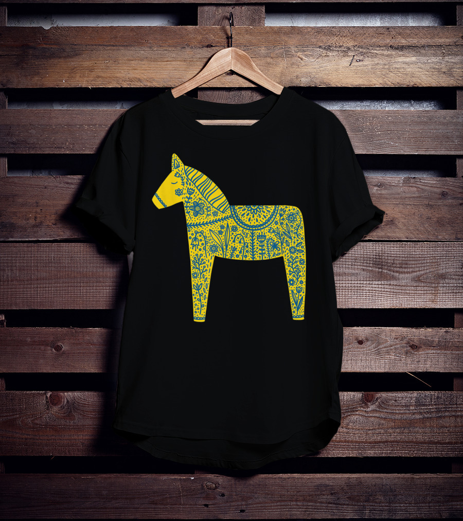 Dala Horse Swedish Folk T-Shirt