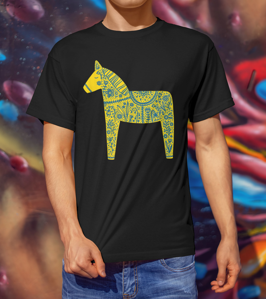 Dala Horse Swedish Folk T-Shirt