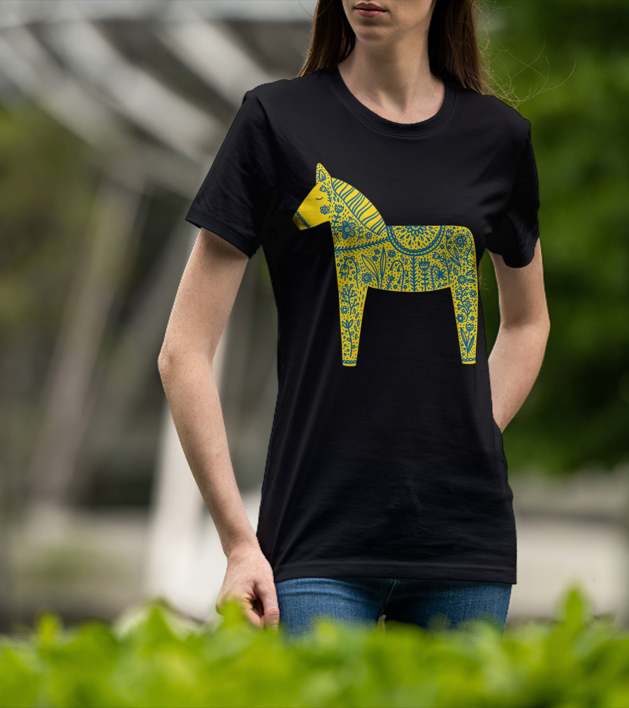 Dala Horse Swedish Folk T-Shirt