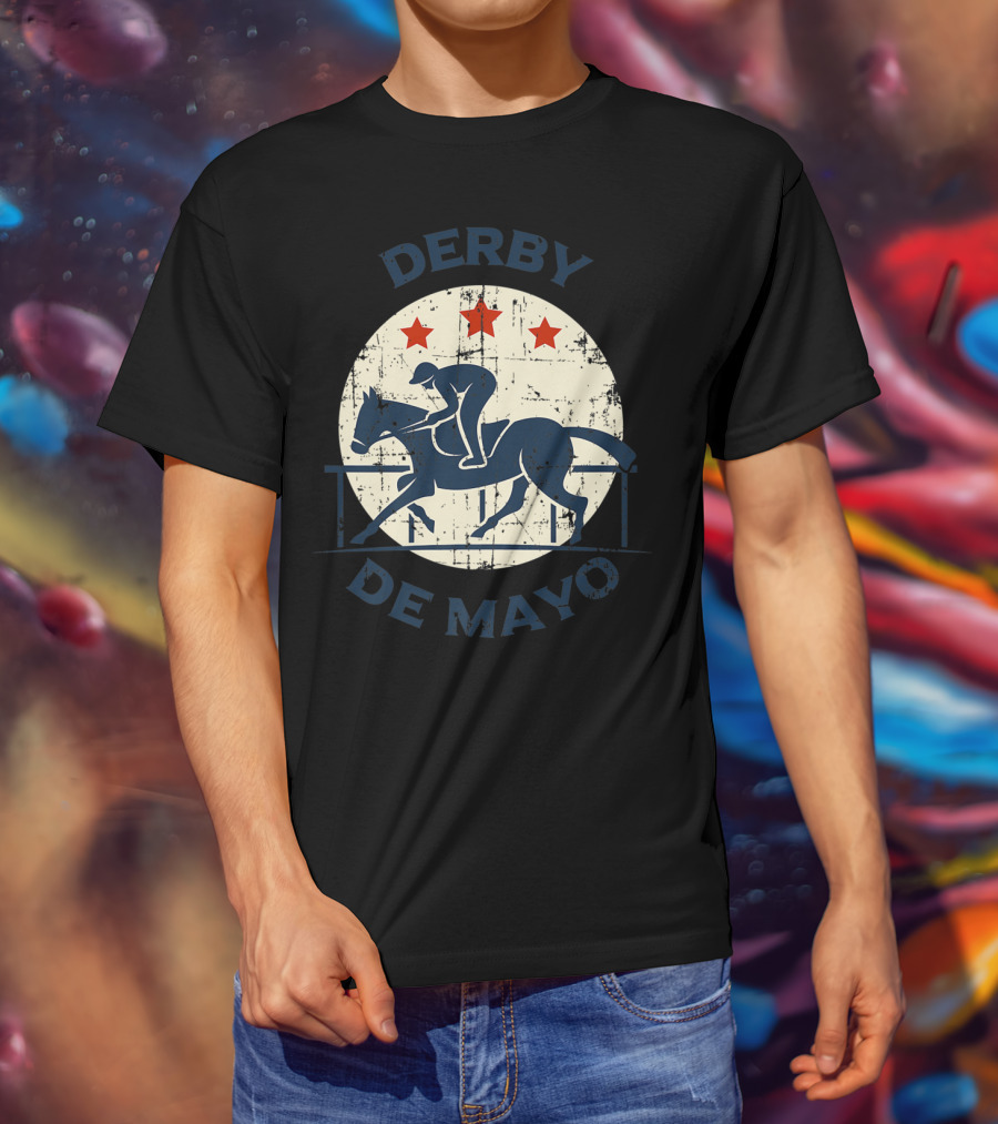 Derby De Mayo Horse Racing Tequila Drinking T-Shirt
