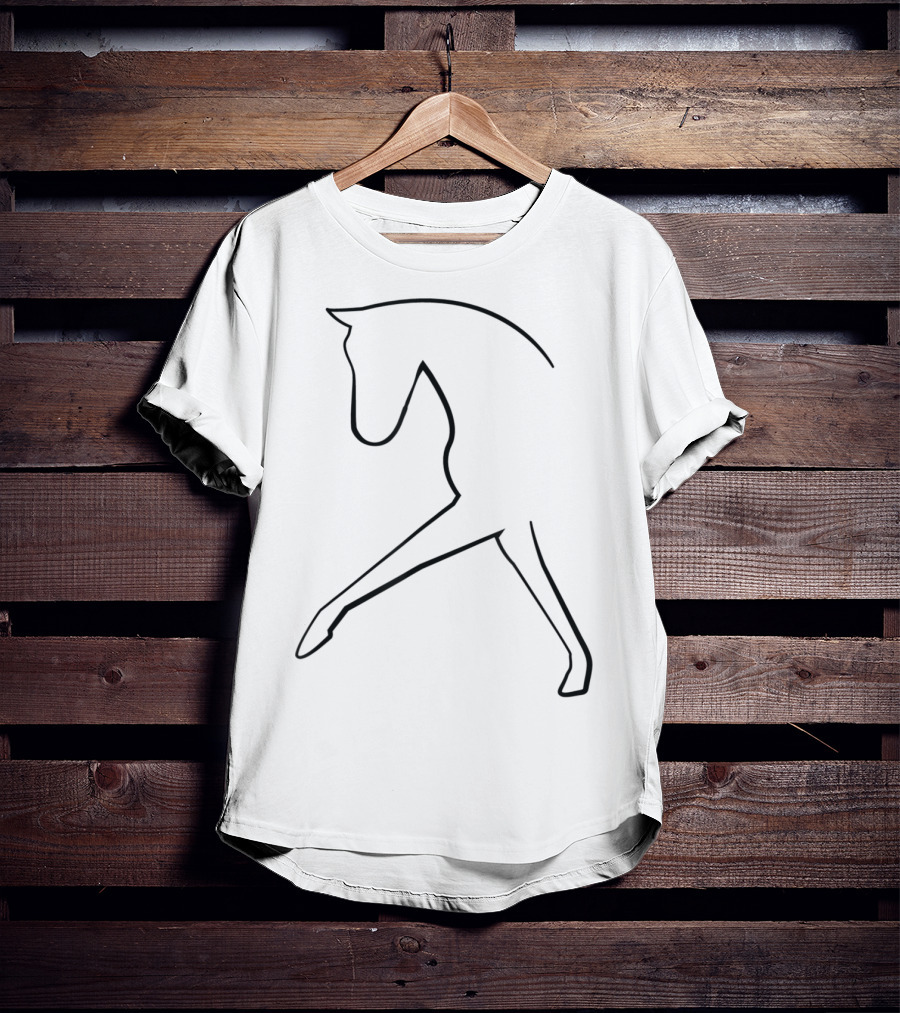 Dressage Illustrated Horse Silhouette In Motion T-Shirt