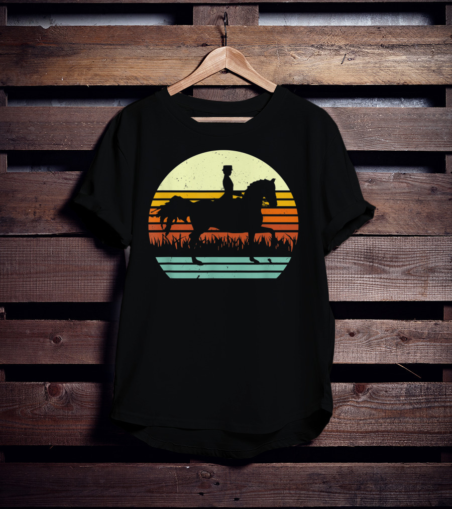 Dressage Rider Style Horse Sunset T-Shirt