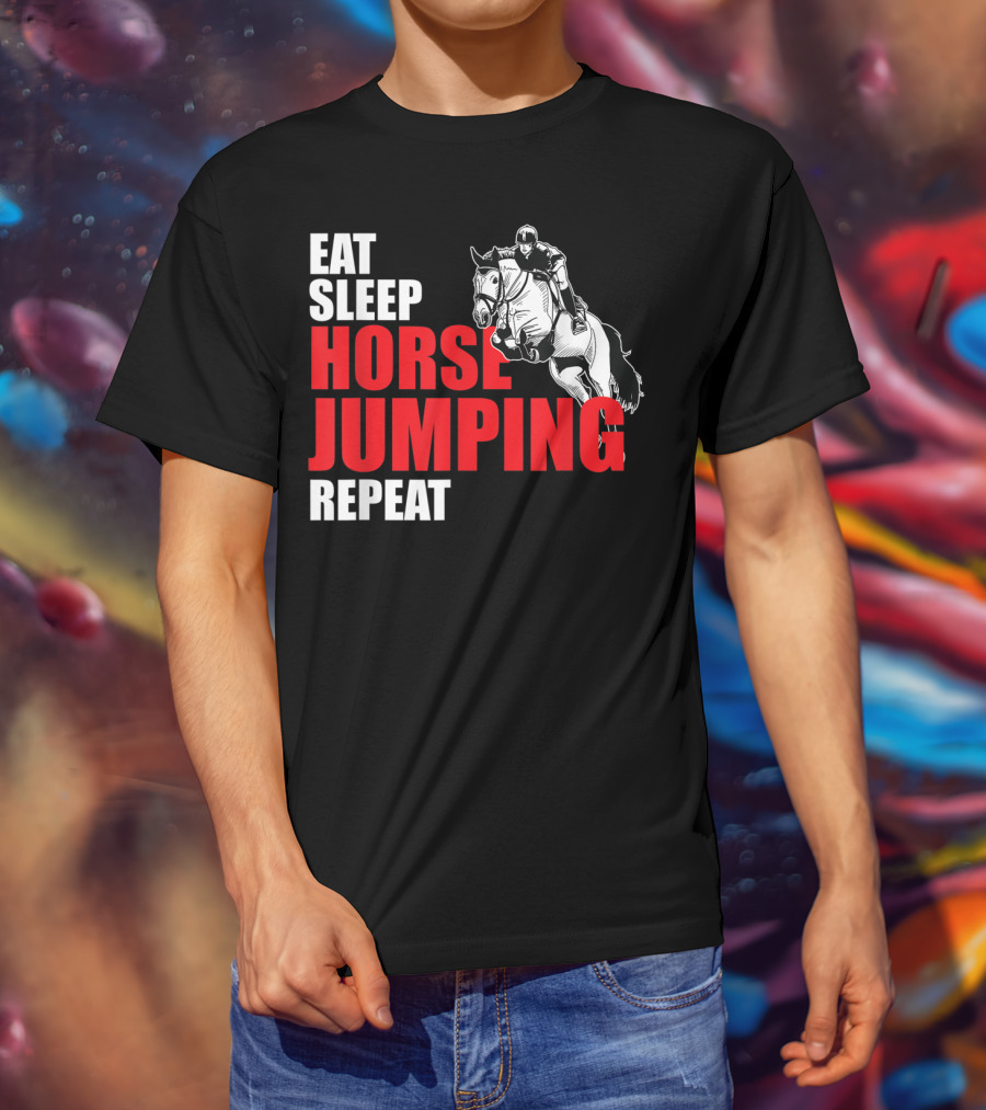 Eat Sleep Horse Jumping Repeat T-Shirt