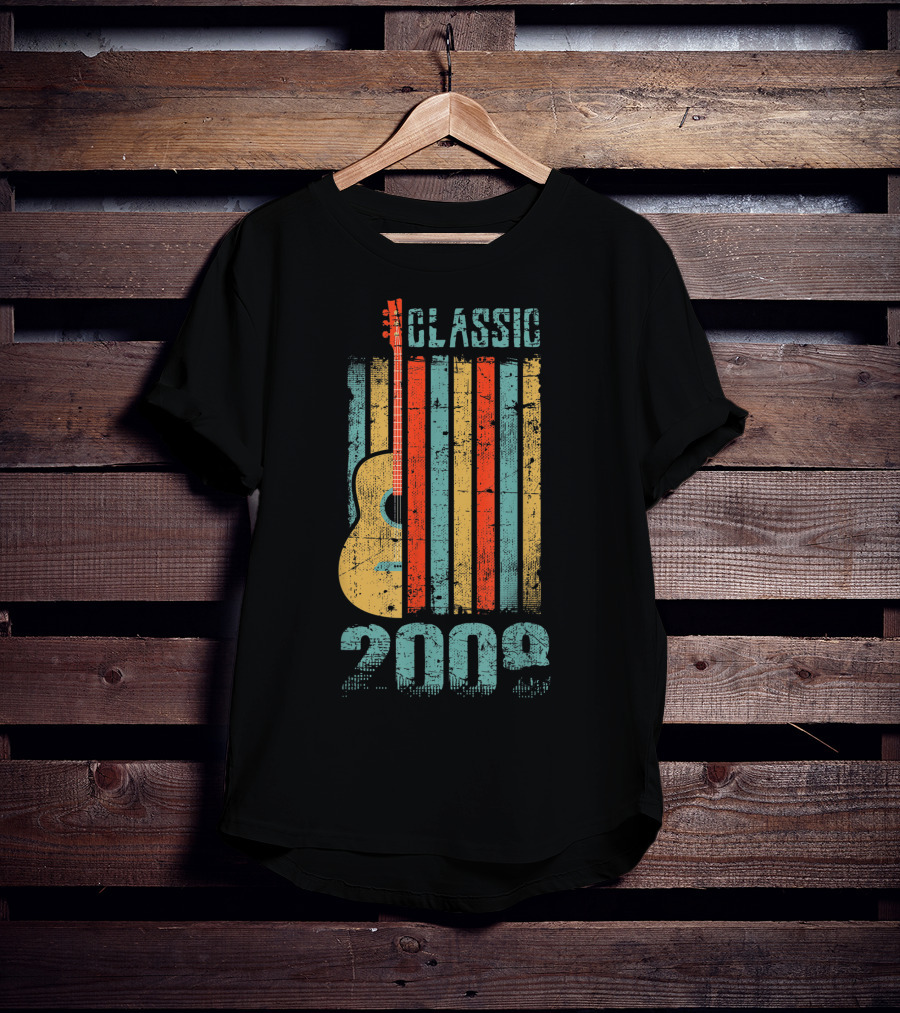 Classic 2008 Guitar Music Retro Vintage T-Shirt