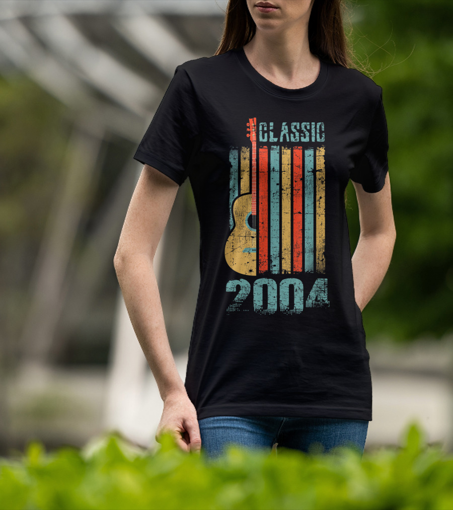 Classic 2004 Guitar Music 15 Years Old Birthday T-Shirt
