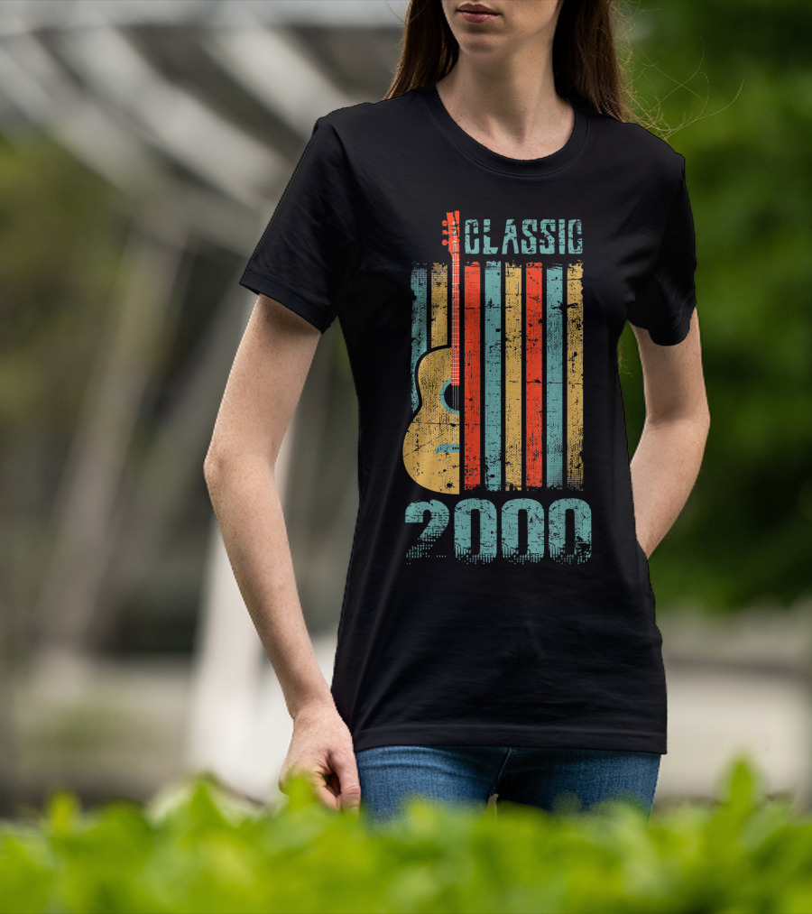 Classic 2000 Guitar Music 19 Years Old Birthday T-Shirt
